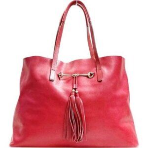 846381BO (X6) Gucci Tote Bag Red Leather